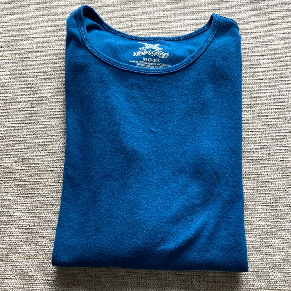 Faded Glory Long Sleeve Tee Size Medium